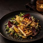 Charred halloumi